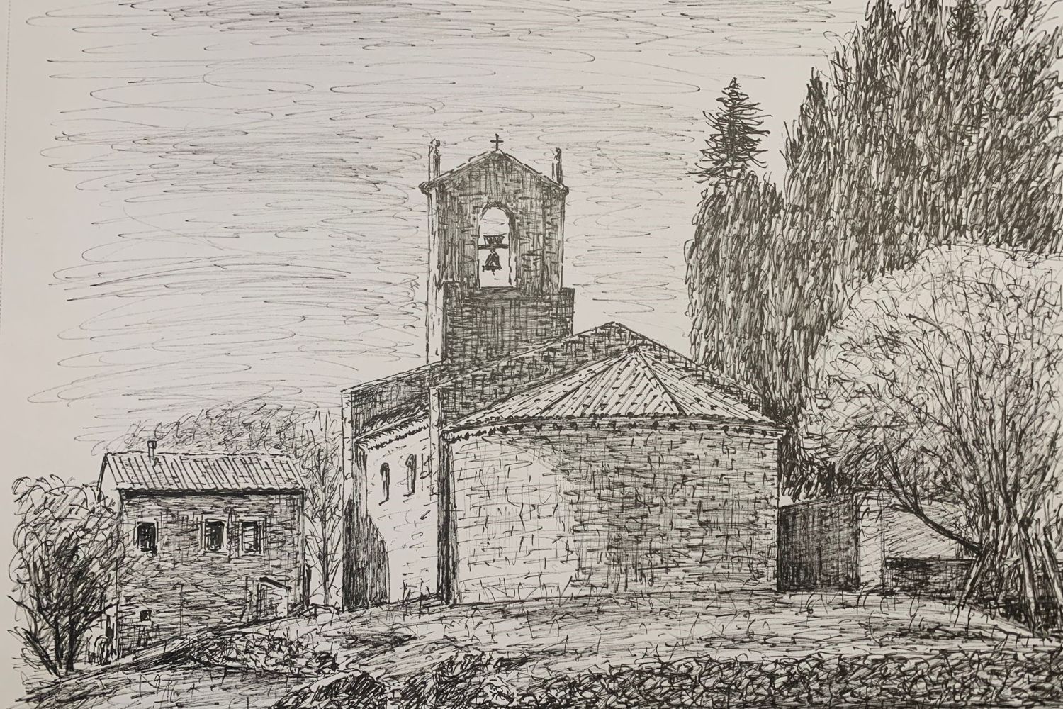 Exposició - Dibuixos d'esglésies i ermites de Banyoles i del Pla de l'Estany de Nazarí Rourell