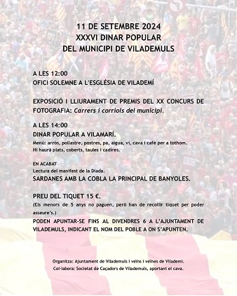 XXXVI DINAR POPULAR DEL MUNICIPI DE VILADEMULS