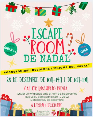 Escape room de Nadal a Esponellà