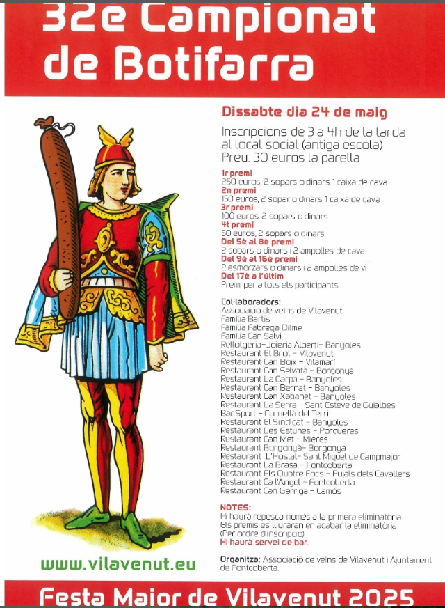 Festa Major de Vilavenut 2025, Fontcoberta