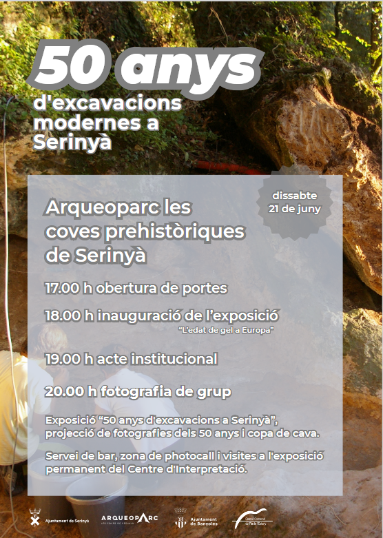 50 anys d'excavacions modernes a les coves de Serinyà