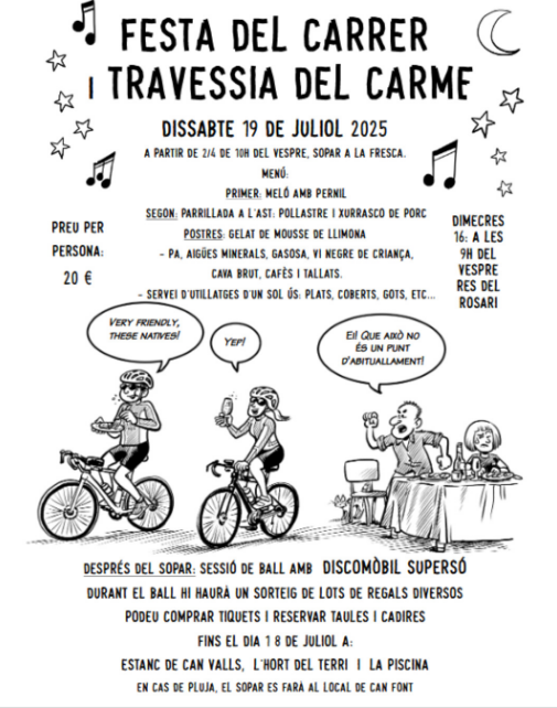 Festa del carrer i la travessia del Carme de Cornellà del Terri