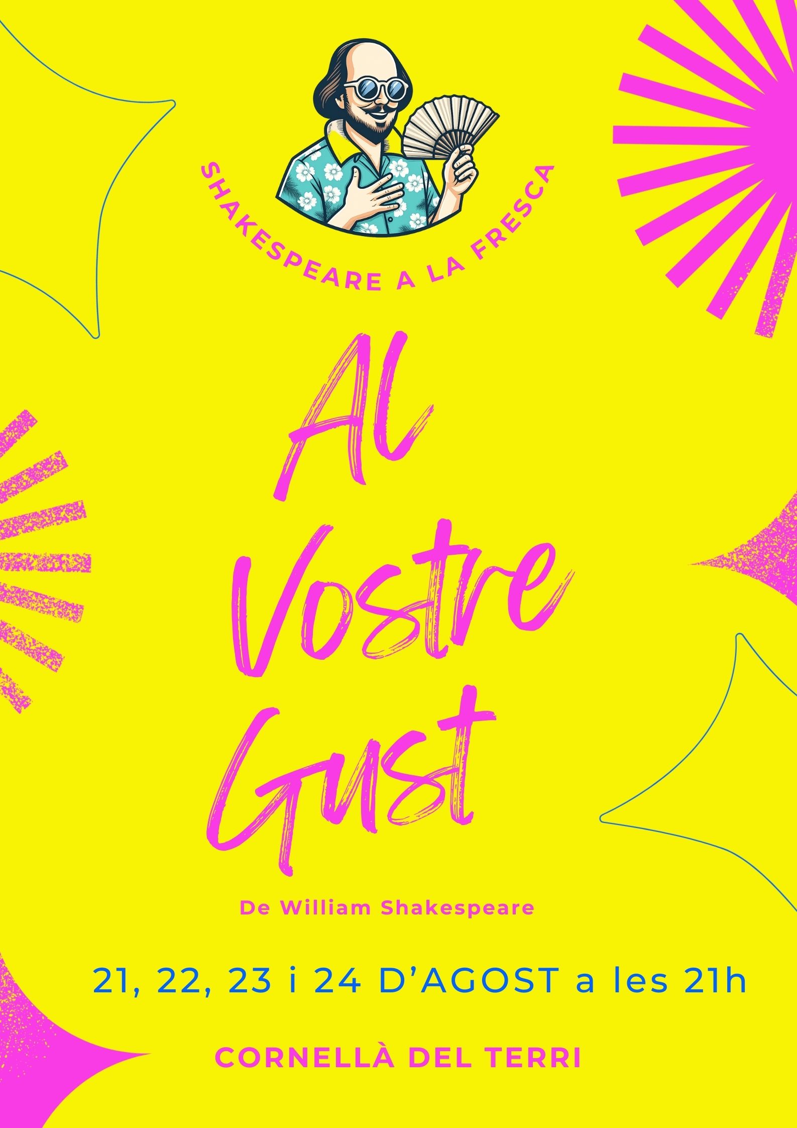 Teatre - "Shakespeare a la Fresca" amb la comèdia "Al Vostre Gust"