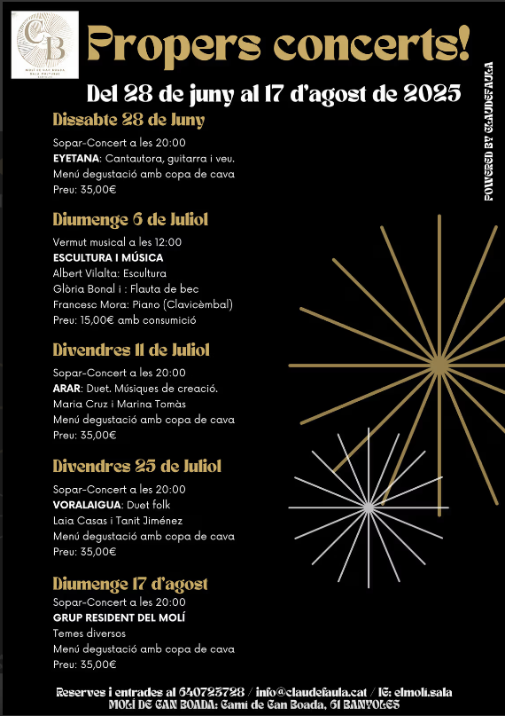 Nits de juliol al Molí a Banyoles