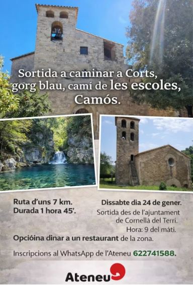 Caminada - Sortida a Corts, al Gorg Blau i al camí de les escoles
