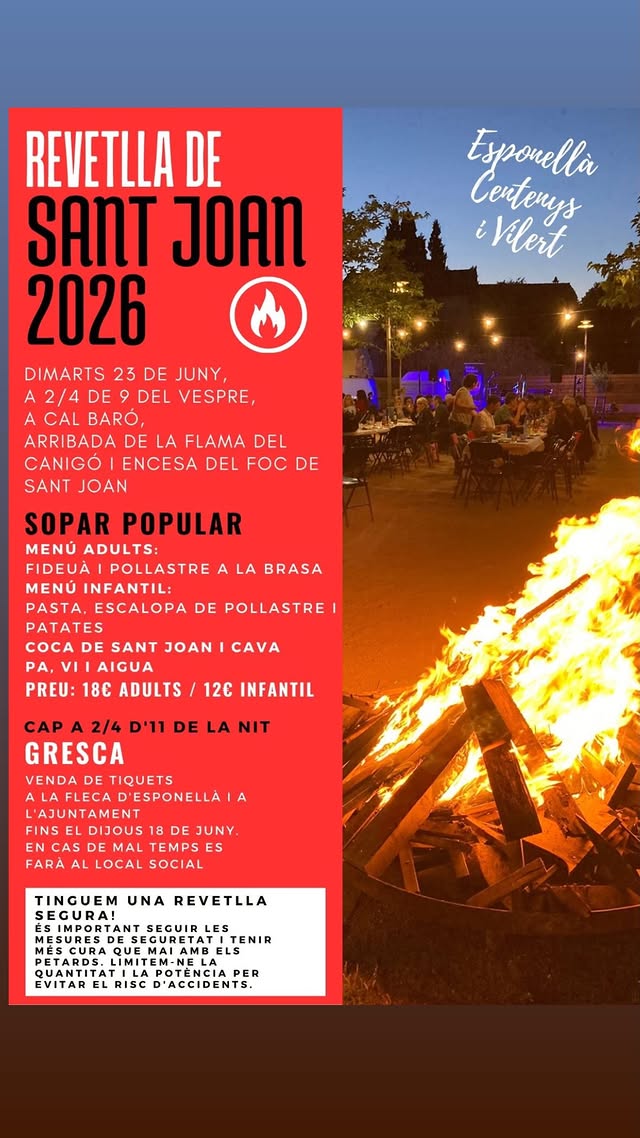 Revetlla de Sant Joan 2026 a Esponellà