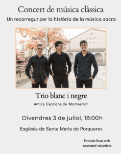 Música – Concert de música clàssica: Trio Blanc i negre