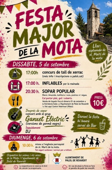 Festa Major de La Mota, Palol de Revardit