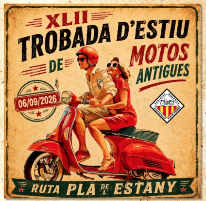 XLII Trobada d'estiu de motos antigues - Ruta Pla de l'Estany